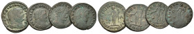 Lot of 4 Roman Imperial Æ Folles, to be catalog. Lot sold as is, no return