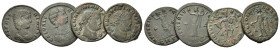 Lot of 4 Roman Imperial Æ Folles, to be catalog. Lot sold as is, no return