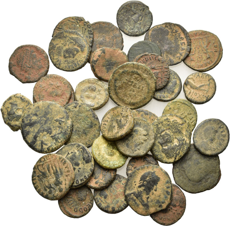 Lot of 35 Late Roman Imperial Æ coins, to be catalog. Lot sold as is, no return