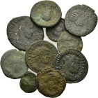 Lot of 10 Late Roman Imperial Æ coins, to be catalog. Lot sold as is, no return