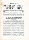 BERLINER NUMISMATISCHE ZEITSCHRIFT. Nr. 27 - 1962. Brossura, pp. 26, ill.
