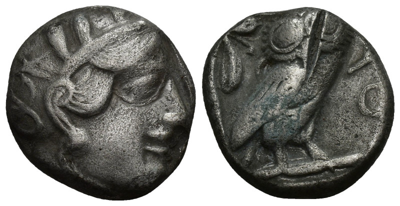 Attica. Athens circa 454-404 BC. Tetradrachm AR (20mm, 14.3 g). Head of Athena r...