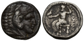 Kings of Macedon. Alexander III 'the Great' (336-323 BC). AR Tetradrachm (25mm, 16.8 g), Amphipolis, c. 320-317 BC. Obv. Head of young Herakles right,...