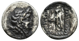 Kings of Cappadocia. Ariarathes IX Eusebes Philopator (c. 100-85 BC). AR Drachm (17mm, 3.7 g). Obv. Diademed head right. Rev. BAΣΙΛΕΩΣ APIAPAΘOY EΠIΦA...