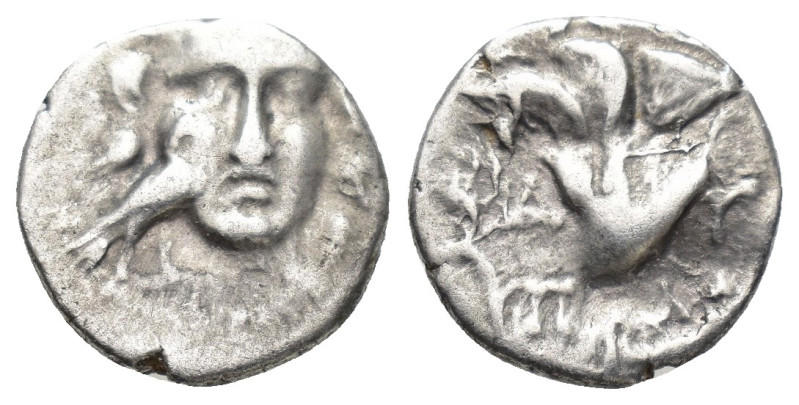 Caria. Mylasa circa 170-130 BC. Pseudo-Rhodian type Drachm AR (13mm, 2.2 g). Fac...