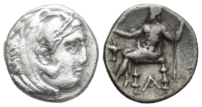 Kingdom of Macedon. Alexander III 'the Great' AR Drachm. (16mm, 4 g) Sardes, cir...