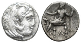 Kingdom of Macedon. Alexander III 'the Great' AR Drachm. (16mm, 4 g) Sardes, circa 322-318 BC. Struck under Philip III Arrhidaios. Head of Herakles ri...