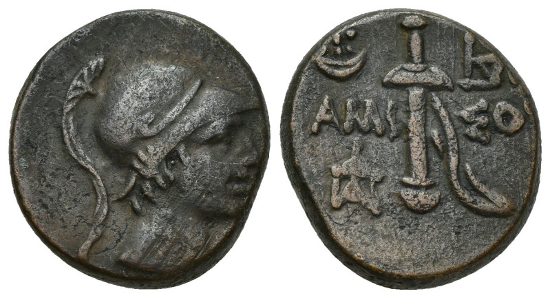 Pontos. Amisos. Time of Mithradates VI Eupator 85-65 BC. Bronze Æ (19mm, 9.1 g)....
