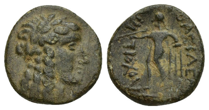 SELEUKID KINGDOM, Antiochos III 'the Great' ( Circa 222-187 BC) AE Bronze (15mm,...