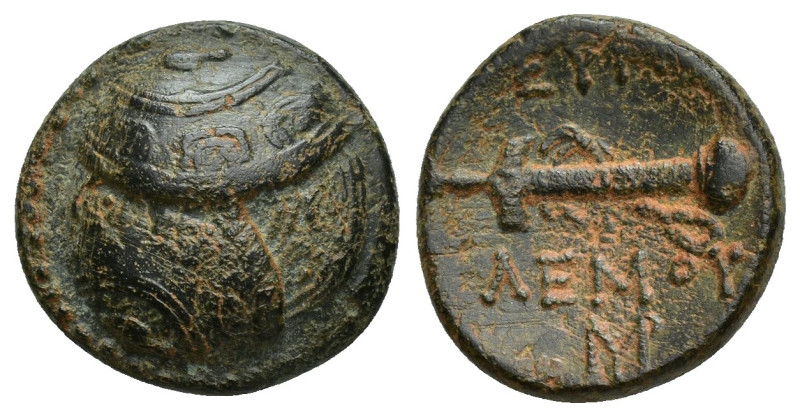 CARIA, Mylasa. Eupolemos. Circa 295-280 BC. Æ (16mm, 4.21 g). Three overlapping ...