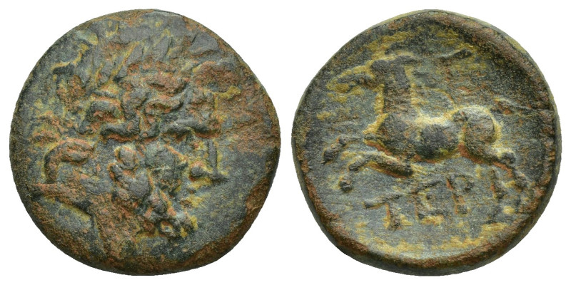 PISIDIA. Termessos. Ae (18mm, 4.56 g) (1st century BC). Dated CY 3. Obv: Laureat...