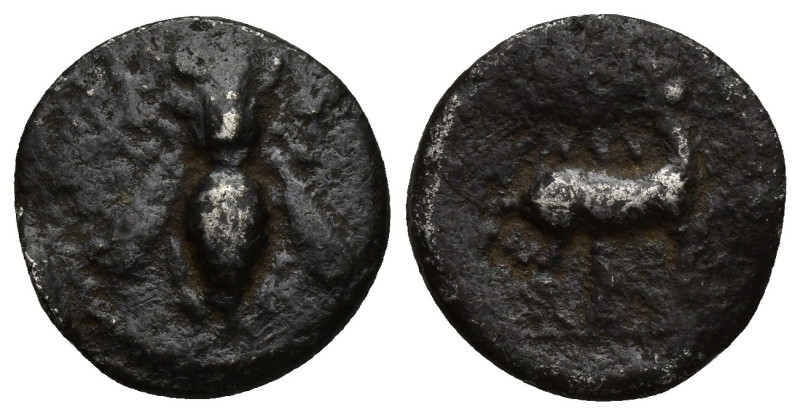 IONIA. Ephesos. Drachm (17mm, 3.4 g) (202-150 BC). Obv: EΦ. Bee with straight wi...