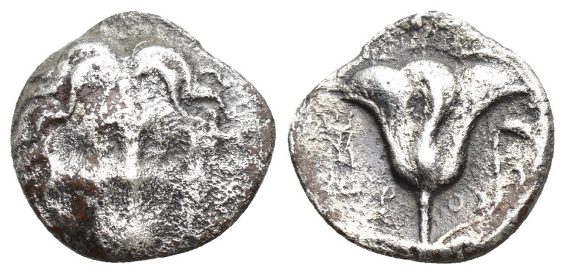 Rhodos, Rhodes AR Drachm. (14mm, 2.6 g) Circa 205-190 BC. Eukrates, magistrate. ...