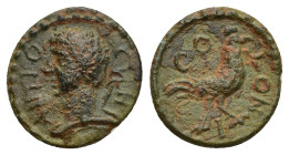 PISIDIA. Antiochia. Pseudo-autonomous (3rd century). Ae. (12mm, 1 g) Obv: ANTIOCH. Bareheaded and draped bust of Hermes left, with caduceus over shoul...
