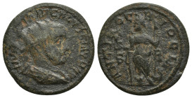 Pisidia. Antioch. Trebonianus Gallus. 251-253 AD. Æ (22m, 6 g) Obverse: IMP C VIMP GALVSSIAVD AV; radiate, draped and cuirassed bust of Volusian, r., ...