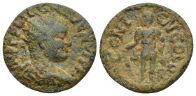 LYCAONIA. Iconium. Gallienus (253-268). Ae. (22mm, 5.4 g) Obv: IMP C P LIC GALLIENVS P F A. Radiate, draped and cuirassed bust right. Rev: ICONIEN COL...
