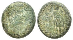 Phrygia, Aezanis. Gaius Caligula. A.D. 37-41. AE (17mm, 5.2 g). Laureate head of Gaius Caligula right / Zeus standing left with eagle and sceptre.