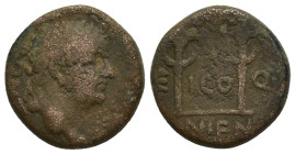 LYCAONIA. Iconium. Titus (Caesar, 69-79). Ae. (18mm, 7 g) Obv: T CAES IMP PONT. Laureate head right. Rev: COL / E - Q / ICONIEN. Star between two sign...