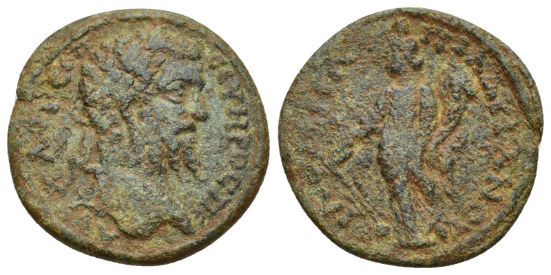 Phrygia, Philomelium. Septimius Severus. A.D. 193-211. AE (21 mm, 4.5 g). AVK ΛO...