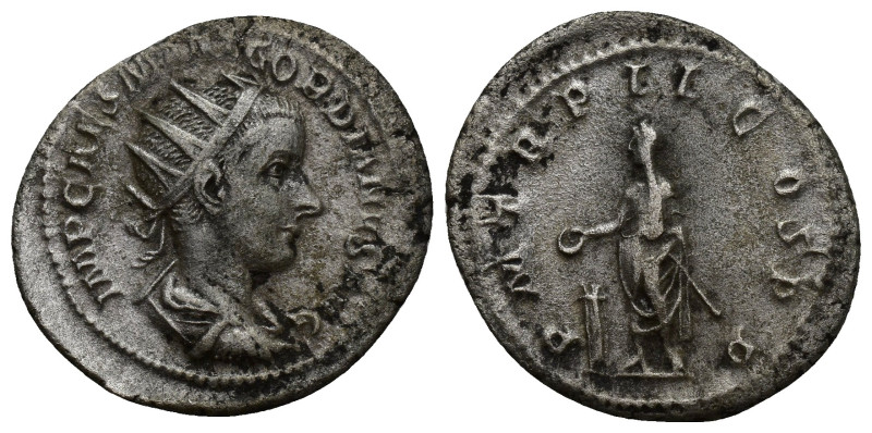 Gordian III AR Antoninianus. (21mm, 3.2 g) Rome, AD 238-244. IMP CAES GORDIANVS ...