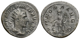 Philip I (AD 244-249). AR antoninianus (22mm, 3.5 g). Rome, AD 244-247. IMP M IVL PHILIPPVS AVG, radiate, draped and cuirassed bust of Philip I right,...