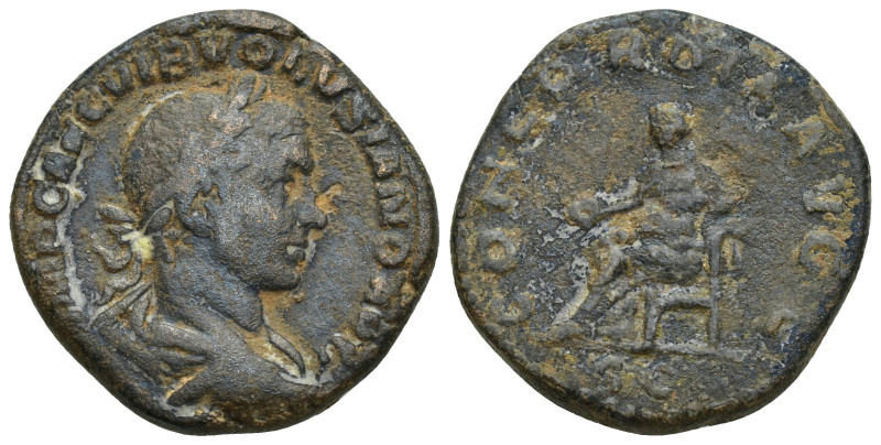 Volusian Æ Sestertius. (27mm, 18.7 g) Rome, AD 251-253. IMP CAEC VIB VOLVSIANO A...