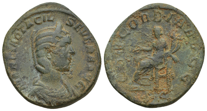 Otacilia Severa Æ Sestertius. (29mm, 16.6 g) MARCIA OTACIL SEVERA AVG, diademed ...