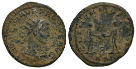 Probus (276-282 AD) Antioch AE antoninianus (223mm, 4 g) Obv: IMP C M AVR PROBVS AVG, radiate, draped, and cuirassed bust right, seen from behind Rev:...