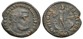 Licinius I (308-324). Æ Follis (18mm, 2.6 g). Nicomedia. Radiate, draped and cuirassed bust r. R/ Jupiter standing l., holding sceptre and victoriola;...