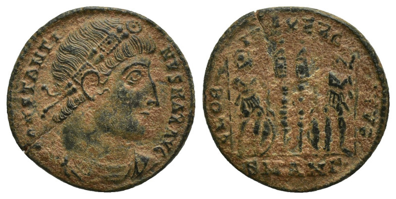 Constantine I Æ Nummus. (18mm, 2.2 g) Antioch, AD 330-335. CONSTANTINVS MAX AVG,...