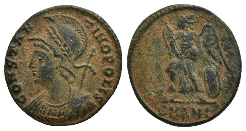 City Commemorative Æ Nummus. (18mm, 2.3 g) Struck under Constantine I. Antioch, ...