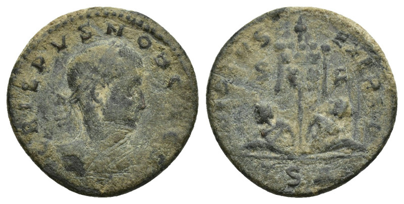 Crispus (Caesar, 316-326). Æ Follis (18mm, 2.4 g). Thessalonica, 320. Laureate a...