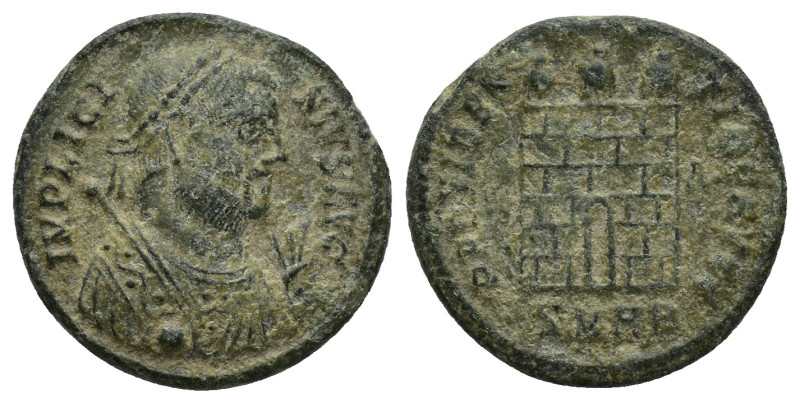 Licinius I. AD 308-324. Æ Follis (18mm, 3.1 g). Heraclea mint, 2nd officina. Str...