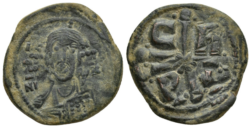 Romanus IV (1068-1071). Æ 40 Nummi (27mm, 8.2 g). Constantinople. Nimbate facing...