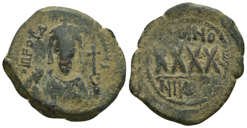 Phocas, (602-610 AD) Nikomedia, AE Follis (28mm, 11.1 g) Obv:IMP FOCA PERP AVG C...