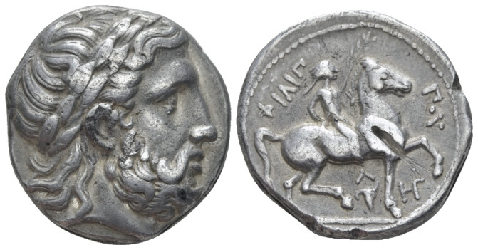 Kingdom of Macedon, Philip II, 359 – 336 and posthumous issues Amphipolis Tetrad...
