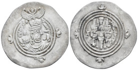 Parthia, The Sasanian kings, Khusru II, 591-628 Drachm circa 591-628