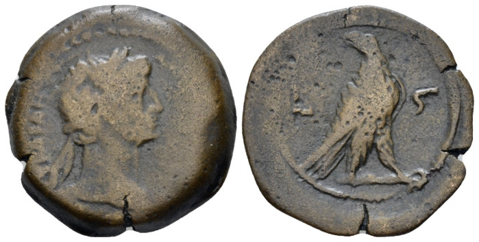 Egypt, Alexandria. Dattari. Hadrian, 117-138 Diobol circa 121-122 (year 6), Æ 23...