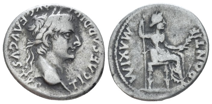 Tiberius, 14-37 Denarius Lugdunum circa 14-37, AR 20.00 mm., 3.48 g.
Laureate h...