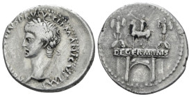 In the name of Nero Claudius Drusus, father of Germanicus and Claudius Denarius Rome circa 41-45