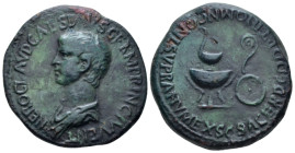 Nero Caesar, 50-54. Dupondius Uncertain Balkan/Thracian mint circa 51-54