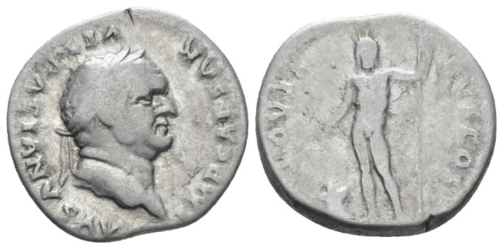 Vespasian, 69-79 Denarius Rome 76, AR 18.00 mm., 3.35 g.
Laureate head r. Rev. ...