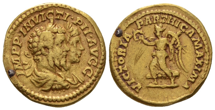 Septimius Severus, 193-211 Aureus Rome circa 202-210, AV 20.00 mm., 7.02 g.
Con...