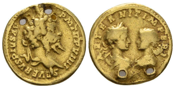 Septimius Severus, 193-211 Aureus contemporary Indian imitation circa 200-201, A...