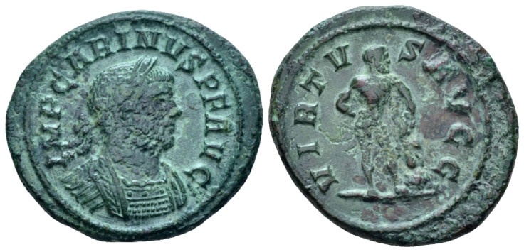 Carinus, 283-285 Semis 283-285, Æ 24.00 mm., 6.09 g.
Laureate and cuirassed bus...