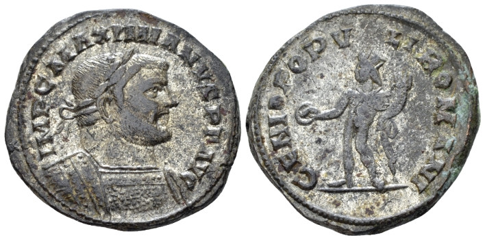 Maximianus Herculius, first reign 286-305 Follis Londinium circa 296-297, Æ 28.0...