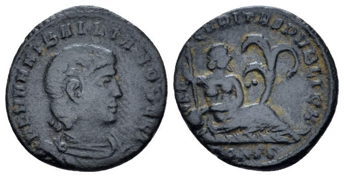 Hannibalianus Rex Regum, 335-337 AE3 336-337, Æ 15.00 mm., 1.56 g.
Draped and c...