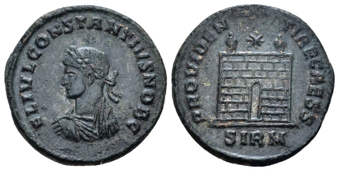 Constantius II caesar, 324-337 Follis Sirmium circa 324-325, Æ 19.00 mm., 2.83 g...