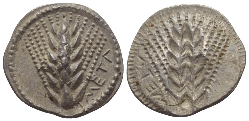 Lukanien. Metapont.

 Stater (Silber). Ca. 540 - 510 v. Chr.
Vs: Getreideähre...