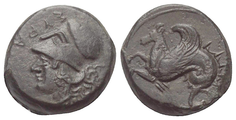 Sizilien. Syrakus.

 Bronze. Ca. 375 - 344 v. Chr.
Vs: Kopf der Athena mit ko...